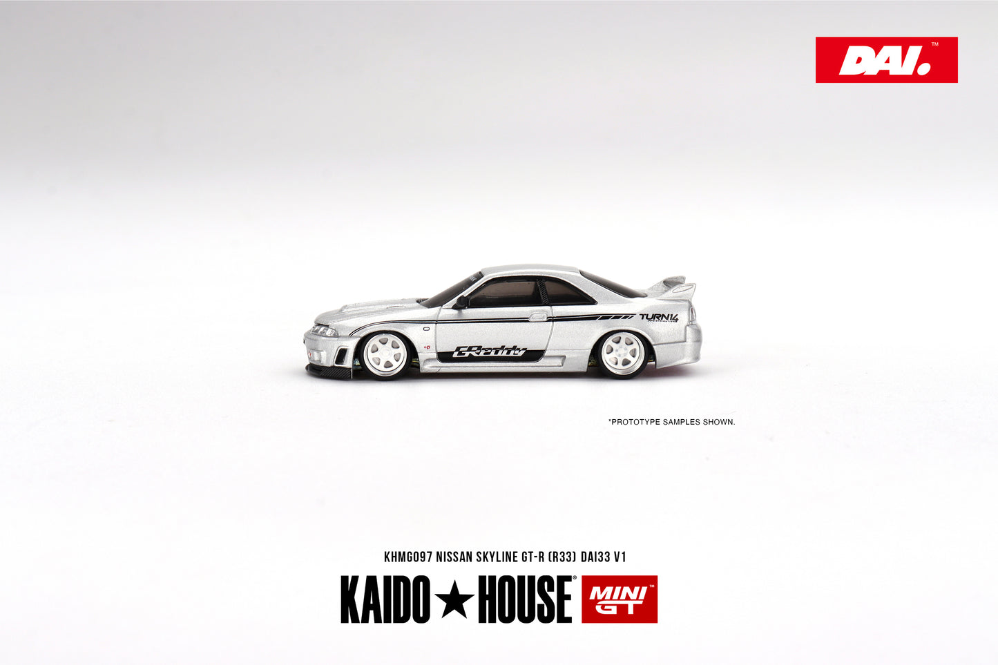 1/64 Kaido House x Mini GT Nissan Skyline GT-R (R33) DAI33 V1 Limited Edition KHMG097