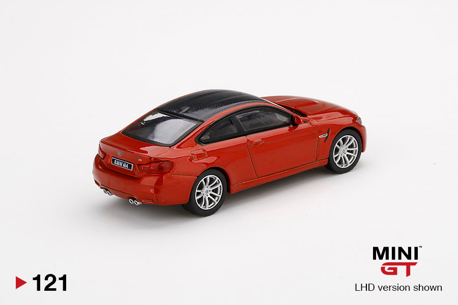 1:64 Mini GT #121 BMW M4 (F82) (Sakhir Orange) Limited Edition mgt00121