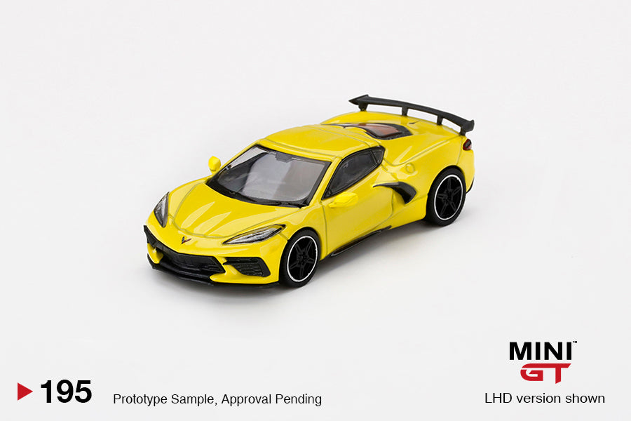 Mini GT 1:64 2020 Chevrolet Corvette Stingray Accelerate Yellow Metallic #195 Limited Edition mgt00195