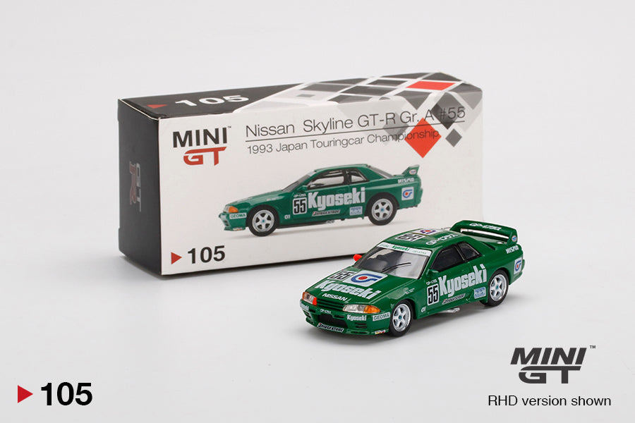 Mini GT 1:64 - Nissan Skyline GT-R Gr. A #55 1993 Japan Touring Car Championship Kyoseki Limited Edition MGT00105