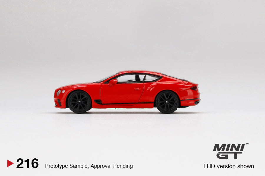 1/64 Mini GT #216 Bentley Continental GT St James Red Limited Edition mgt00216