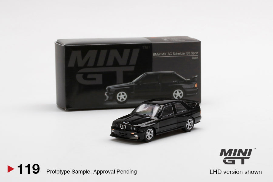 1/64 Mini GT #119 BMW M3 AC Schnitzer S3 Black Limited Edition mgt00119