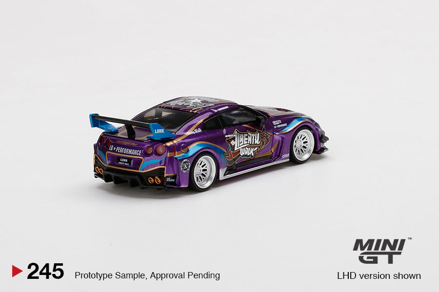 1:64 Mini GT #245 Liberty Walk LB Works Nissan GT-R Version1 Purple Metallic MGT00245 Limited Edition