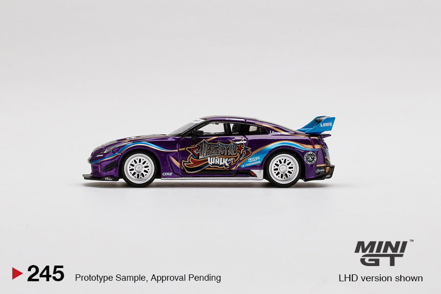 1:64 Mini GT #245 Liberty Walk LB Works Nissan GT-R Version1 Purple Metallic MGT00245 Limited Edition