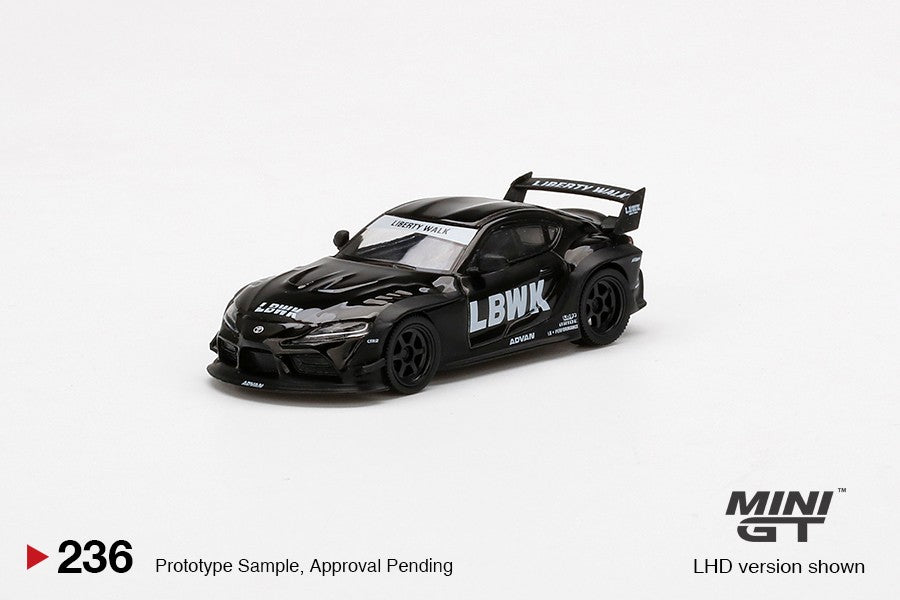 1/64 Mini GT #236 LB★WORKS Toyota GR Supra Black RHD China Exclusive Limited Edition mgt00236