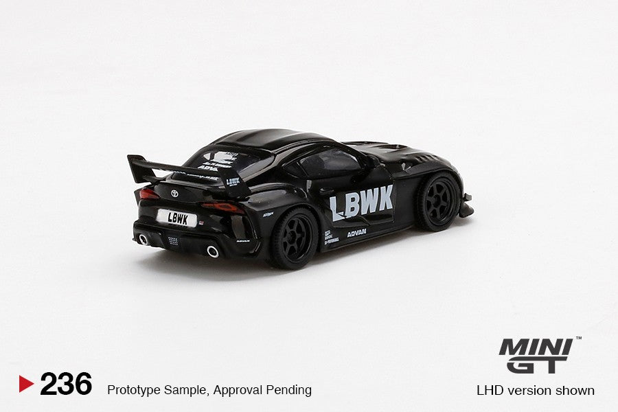 1/64 Mini GT #236 LB★WORKS Toyota GR Supra Black RHD China Exclusive Limited Edition mgt00236