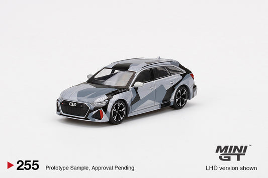 1:64 Mini GT #255 Audi RS 6 Avant Silver Digital camouflage  China Exclusive  Limited Edition MGT00255