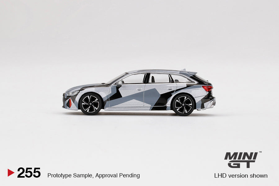 1:64 Mini GT #255 Audi RS 6 Avant Silver Digital camouflage  China Exclusive  Limited Edition MGT00255