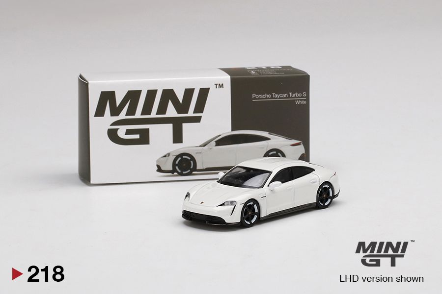 Mini GT 1:64 #218 Porsche Taycan Turbo S White Limited Edition mgt00218