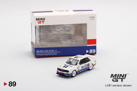 Mini GT 1:64 Hong Kong Exclusive - BMW M3 E30 #1 Schnitzer Mobile 1 (White) MGT00089