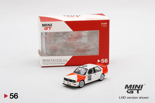 1:64 Mini GT #56 BMW M3 (E30) #42 DTM Hong Kong Exclusive 1991 Deutsche LHD mgt00056