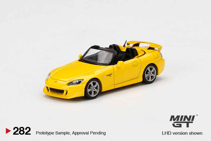 Mini GT 1:64 #282 Honda S2000 CR Rio Yellow Pearl Limited Edition mgt00282