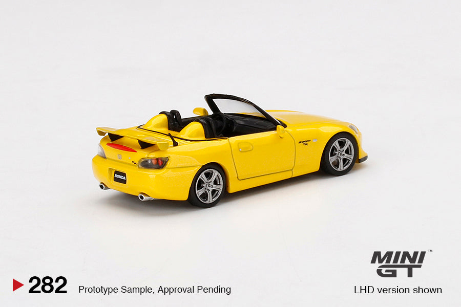 Mini GT 1:64 #282 Honda S2000 CR Rio Yellow Pearl Limited Edition mgt00282