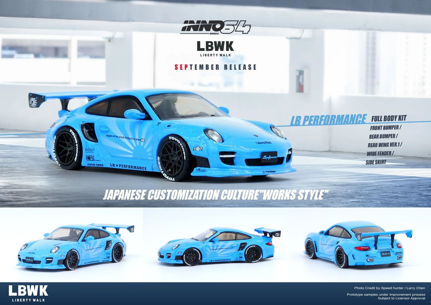 INNO64 1:64LBWK 997 Liberty Walk Baby Blue Limited Edition IN64-997LB-BBL