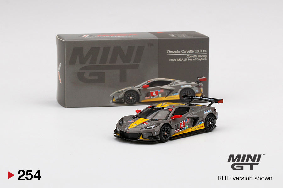 Mini GT 1:64 #254 Chevrolet Corvette C8.R #4 2020 IMSA 24 Hr Daytona (Grey) Limited Edition  MGT00254