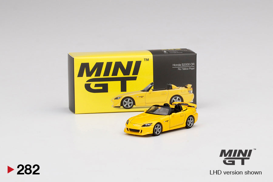 Mini GT 1:64 #282 Honda S2000 CR Rio Yellow Pearl Limited Edition mgt00282