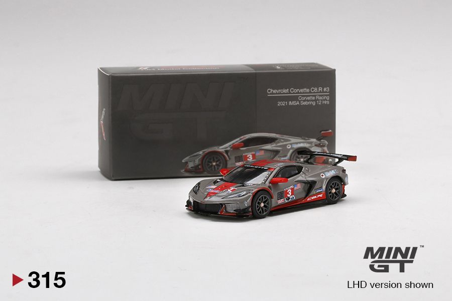 1/64 Mini GT #315 Chevy Corvette C8.R #3 2021 IMSA Sebring 12 Hrs Limited Edition mgt00315