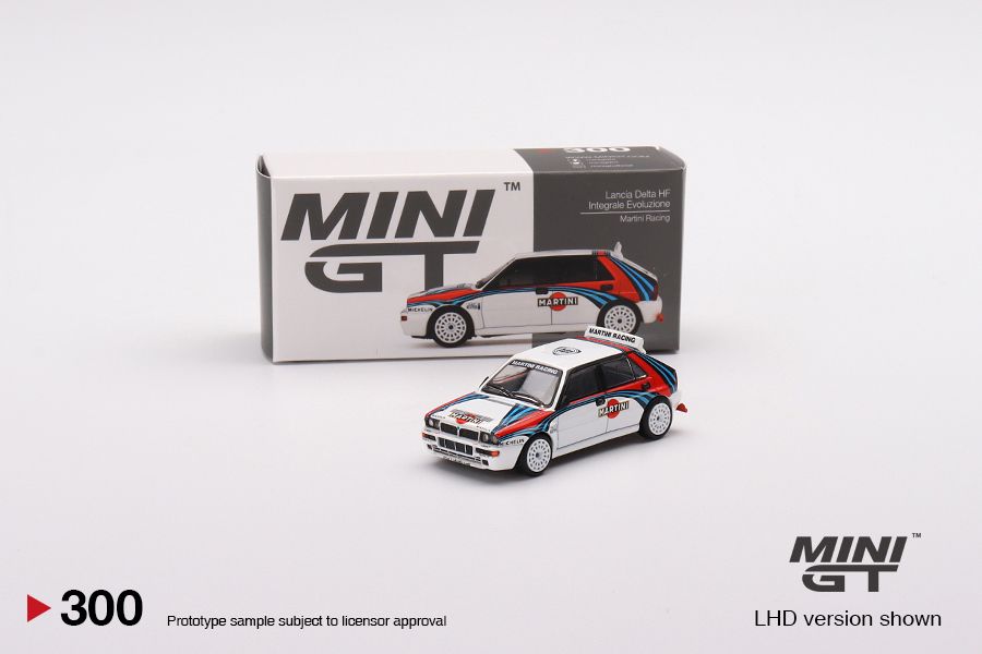 1/64 Mini GT #300 Lancia Delta HF Integrale Evoluzione Martini Racing Limited Edition mgt00300