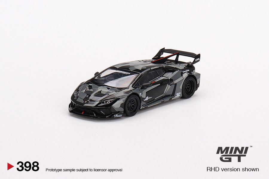 1/64 Mini GT #398 LB★WORKS Lamborghini Huracán GT Digital Camouflage Limited Edition mgt00398