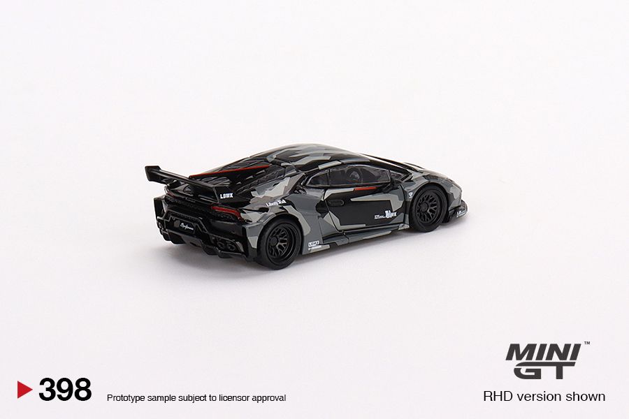 1/64 Mini GT #398 LB★WORKS Lamborghini Huracán GT Digital Camouflage Limited Edition mgt00398