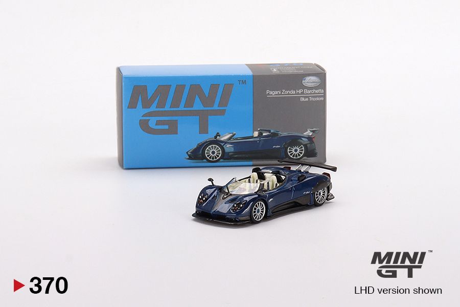 1/64 Mini GT #370 Pagani Zonda HP Barchetta Blue Tricolor Limited Edition mgt00370