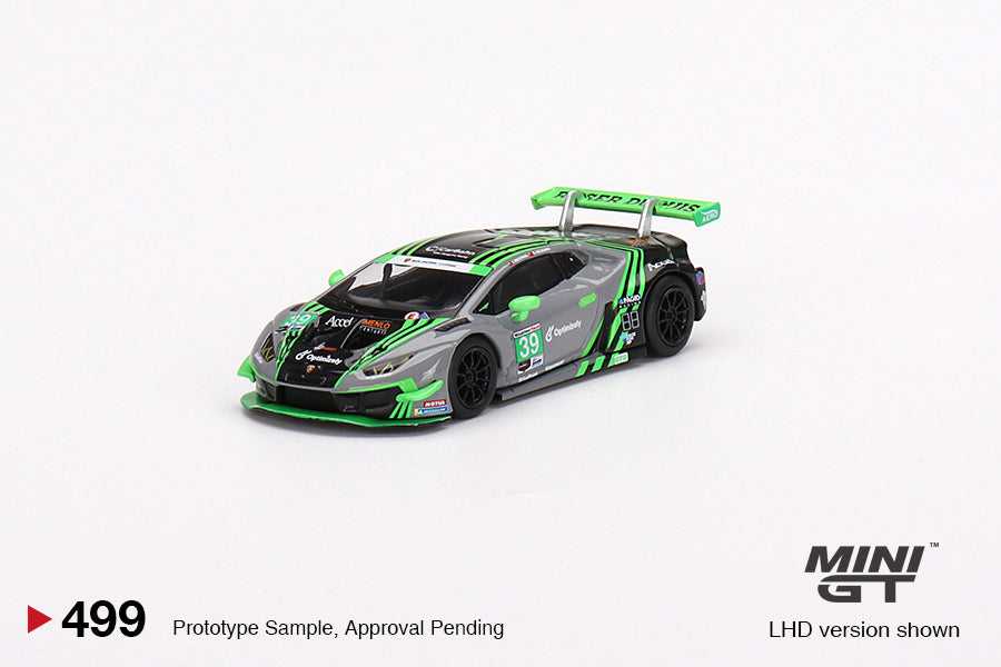 Mini GT 1:64 Lamborghini Huracán GT3 EVO #39 2022 IMSA Road America 2nd Place Limited Edition MGT00499