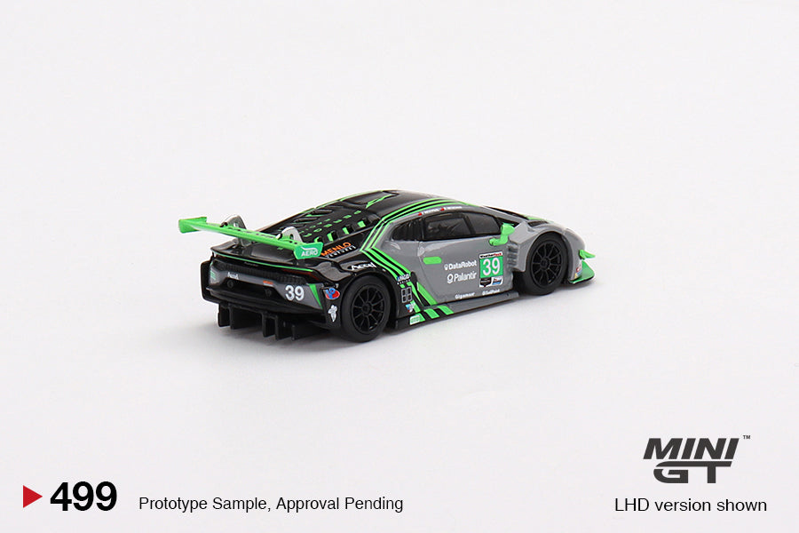 Mini GT 1:64 Lamborghini Huracán GT3 EVO #39 2022 IMSA Road America 2nd Place Limited Edition MGT00499