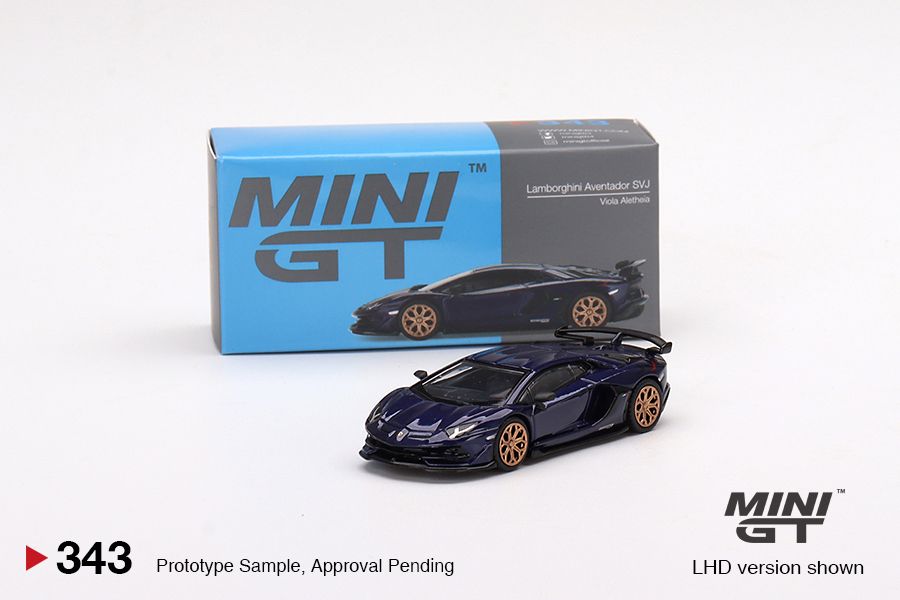 1/64 Mini GT #343 Lamborghini Aventador SVJ Viola Aletheia Limited Edition mgt00343