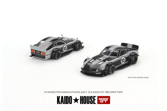 1:64 Mini GT  Kaido House 1:64 Nissan Fairlady Z Kaido GT 95 Drifter V1  Black Grey  Limited Edition KHMG079