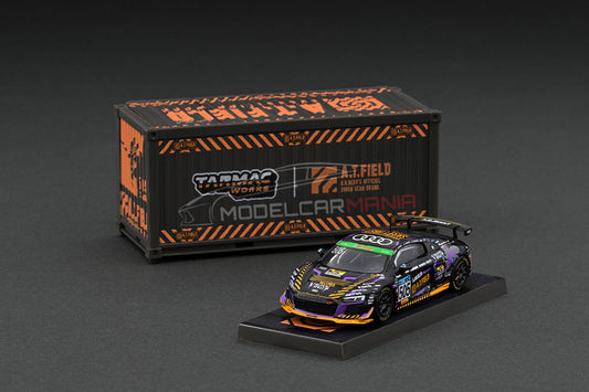 1:64 Tarmac Works Audi R8 LMS GT4 Super Taikyu STZ 2020 With Cont1:64 Tarmac Works Audi R8 LMS GT4 Super Taikyu STZ 2020 With Container EVA Limited Edition T64-070-EVA20