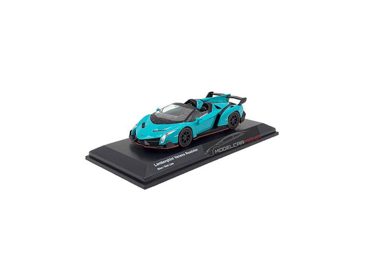 Kyosho 1:64 Lamborghini Veneno Roadster (Blue / Red Line) KS07040A4