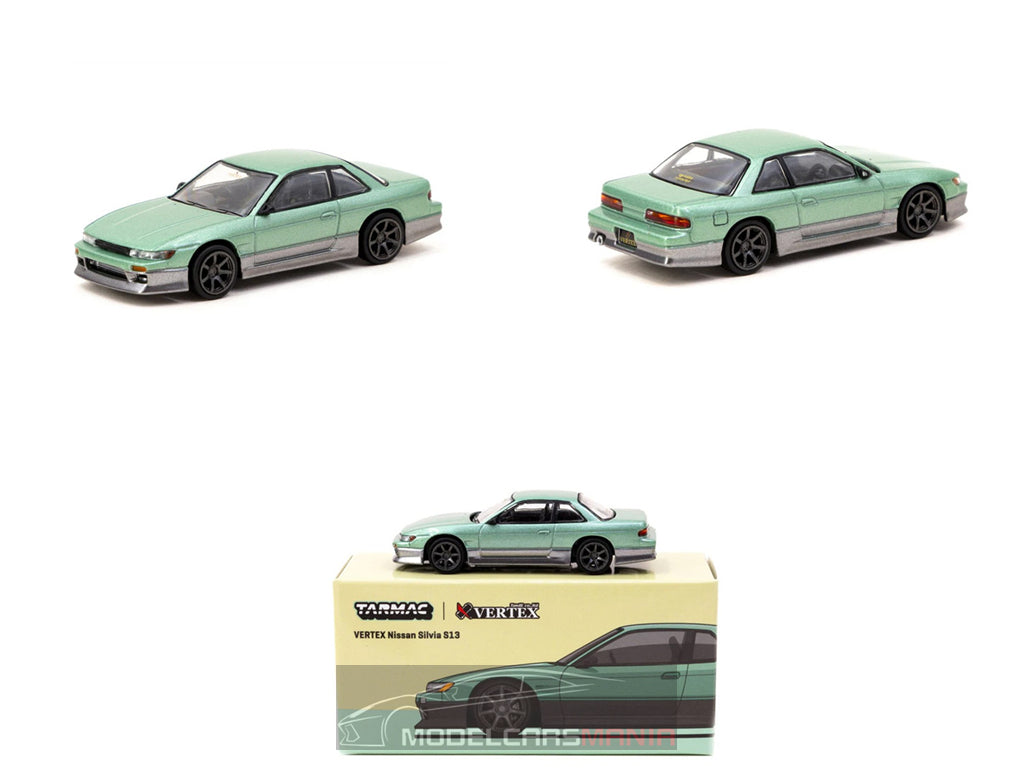 1:64 Tarmac Works VERTEX Nissan Silvia S13 – Green Limited Edition T64G-025-GR