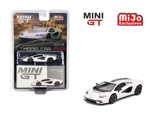 1/64 Mini GT #567 Lamborghini Countach LPI 800-4 Bianco Siderale Limited Edition mgt00567