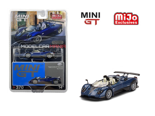 1/64 Mini GT #370 Pagani Zonda HP Barchetta Blue Tricolor Limited Edition mgt00370