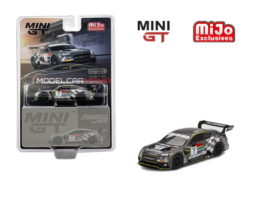 1/64 Mini GT #284 Bentley Continental GT3 #7 M-Sport 2020 Intercontinental GT Challenge Kyalami 9 Hours Limited Edition mgt00284