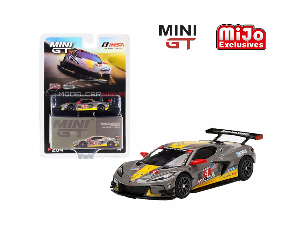 Mini GT 1:64 #254 Chevrolet Corvette C8.R #4 2020 IMSA 24 Hr Daytona (Grey) Limited Edition  MGT00254