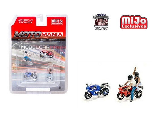 American Diorama 1:64 Moto Mania Street Biker Figure Set Limited Edition AD-76486MJ