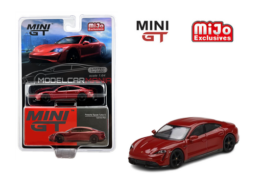 1/64 Mini GT #289 Porsche Taycan Turbo S Carmine Red Limited Edition mgt00289