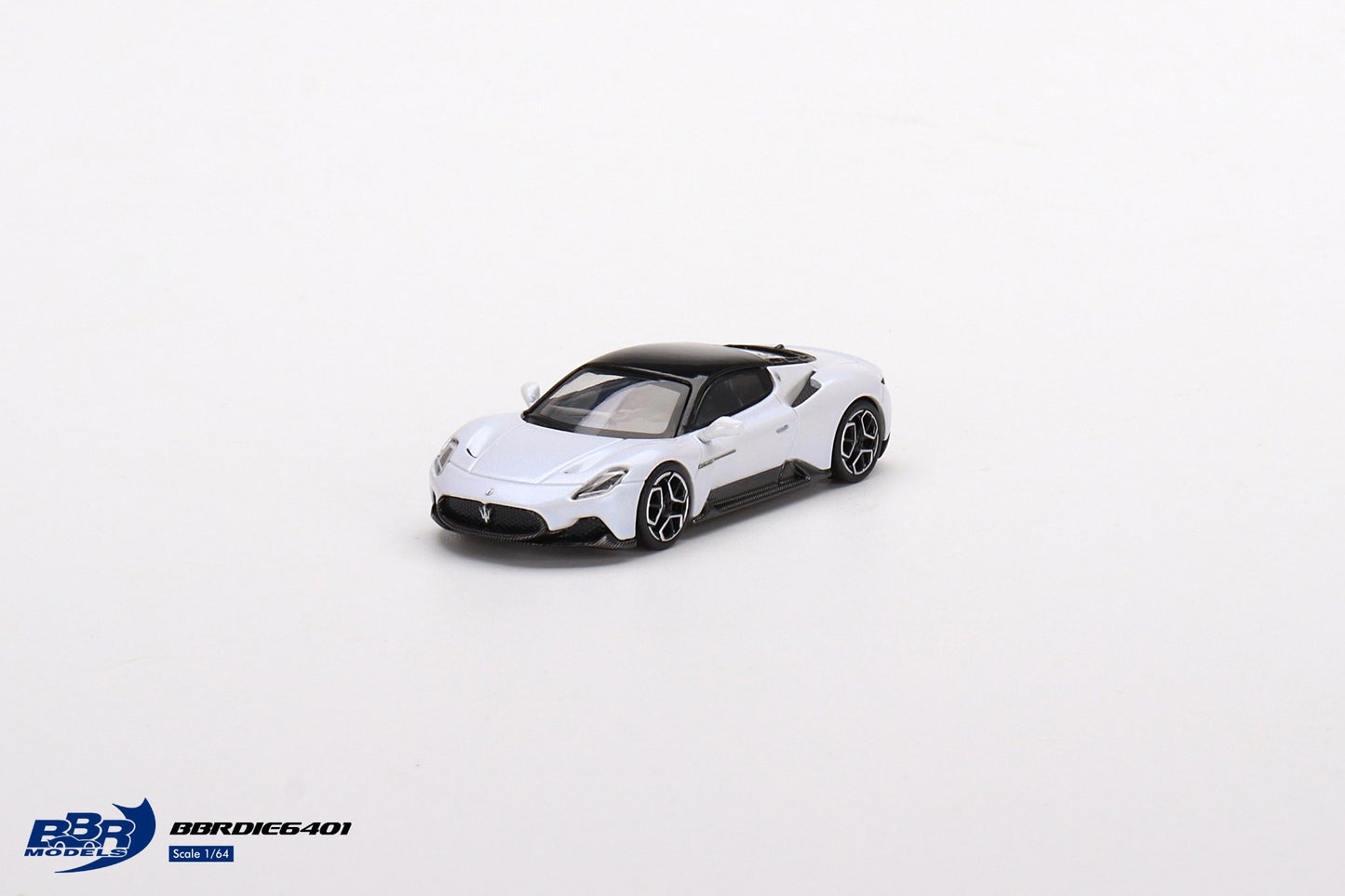 1/64 BBR Models Maserati MC20 Bianco Audace White BBRDIE6401