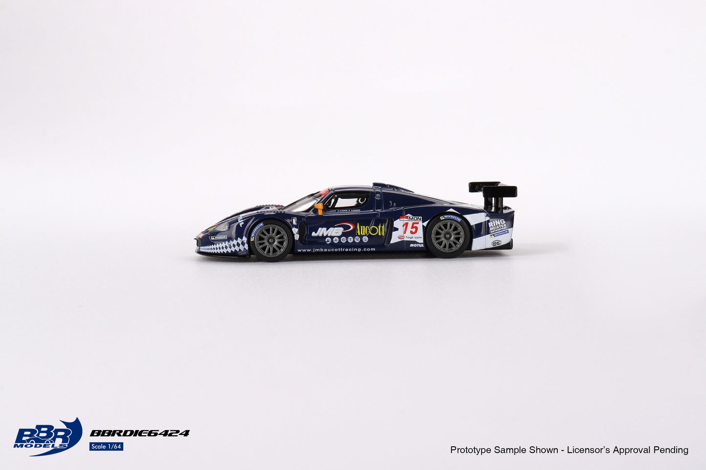 1/64 BBR Models Maserati MC12 Competizione #15 JMB Racing 2008 FIA 24Hr of Spa BBRDIE6424