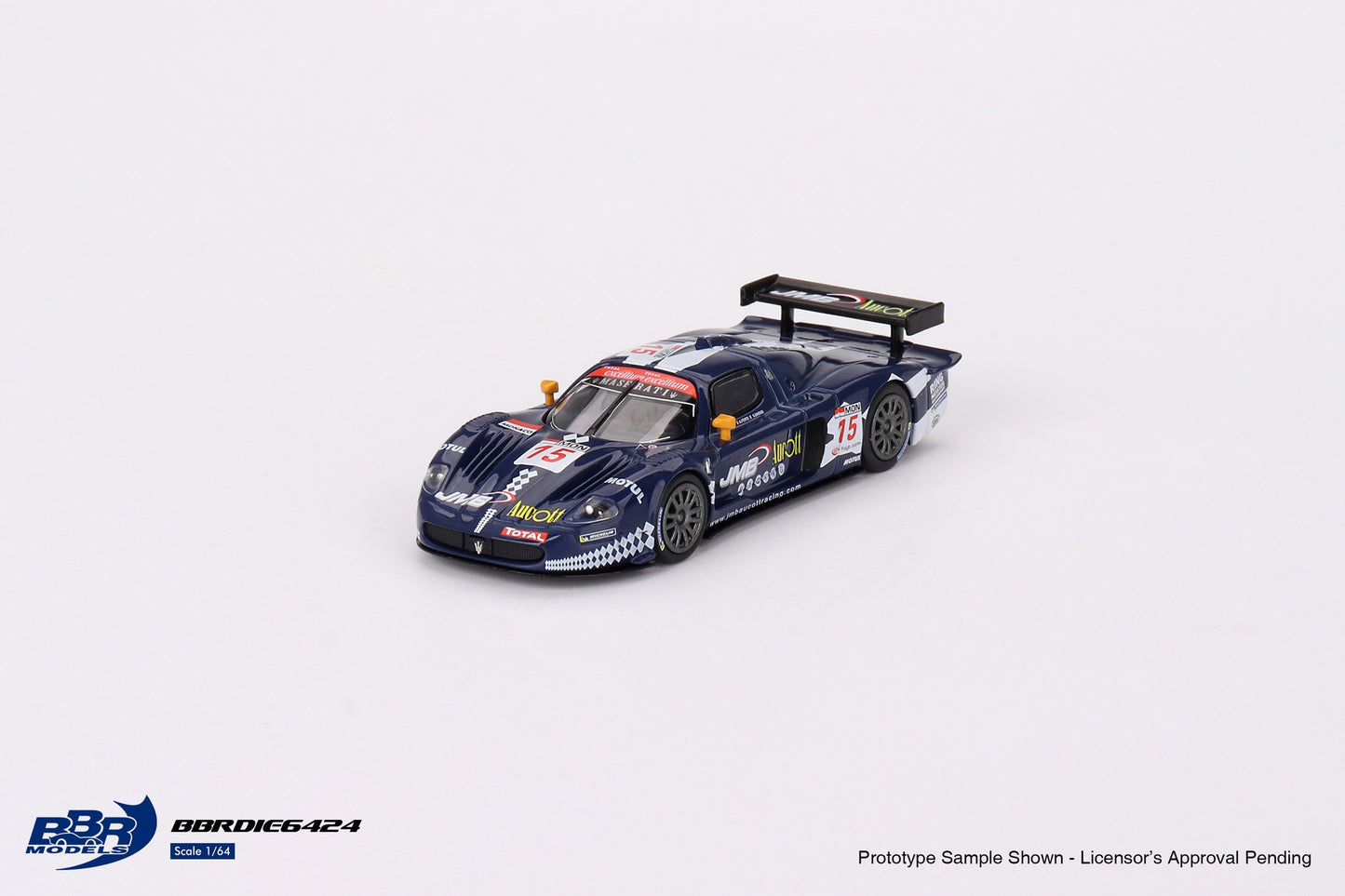 1/64 BBR Models Maserati MC12 Competizione #15 JMB Racing 2008 FIA 24Hr of Spa BBRDIE6424