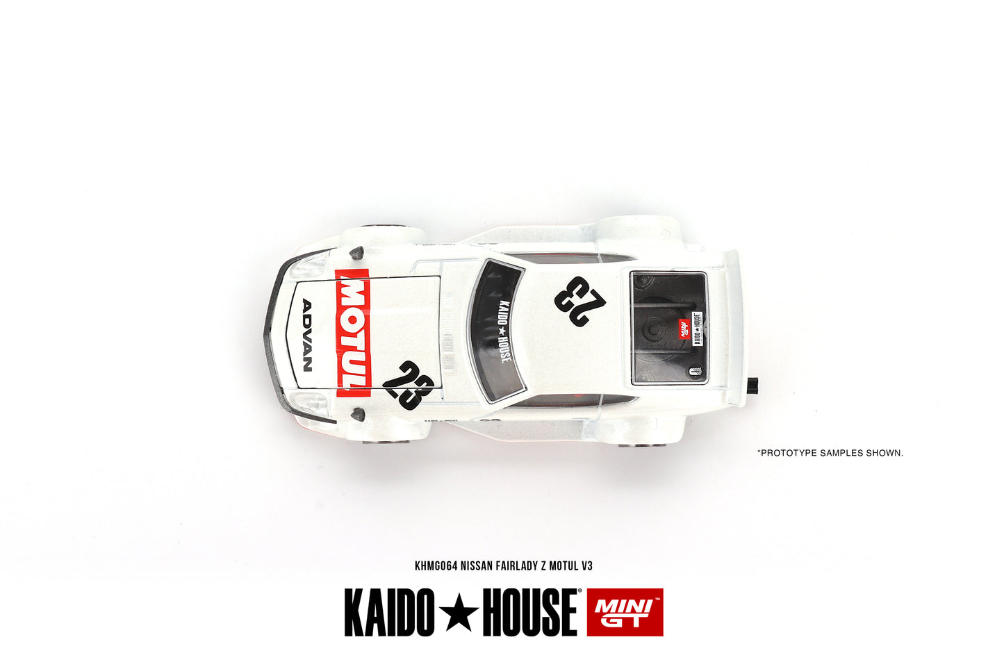 1/64 Mini GT  Kaido House Datsun KAIDO Fairlady Z MOTUL V3  White Limited Edition KHMG064