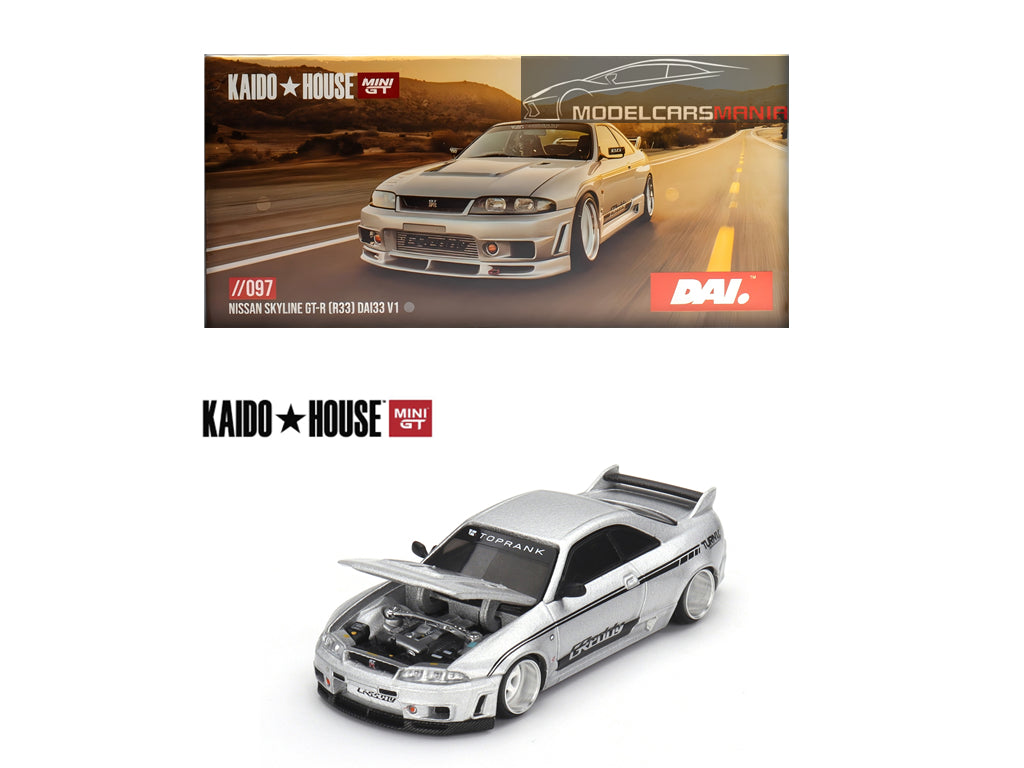 1/64 Kaido House x Mini GT Nissan Skyline GT-R (R33) DAI33 V1 Limited Edition KHMG097