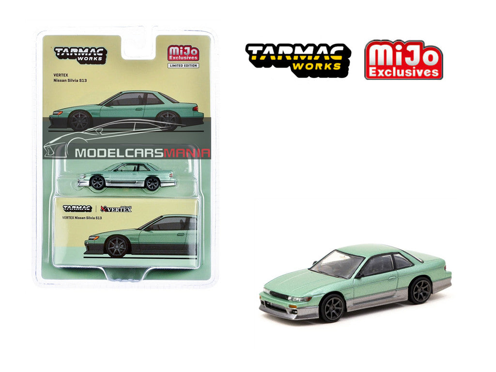 1:64 Tarmac Works VERTEX Nissan Silvia S13 – Green Limited Edition T64G-025-GR