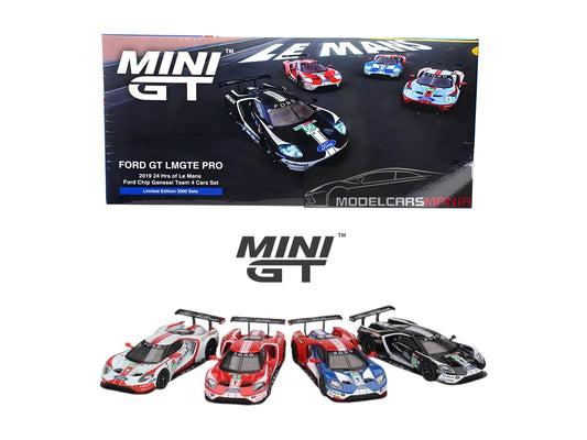 1/64 Mini GT Ford GT LMGTE PRO 2019 24 Hrs of Le Mans Ford Chip Ganassi Team 4 Cars Set Limited Edition 3000 Set MGTS0010