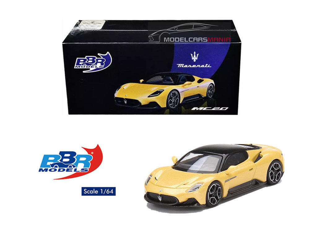 1/64 BBR Models Maserati MC20 Giallo Genio BBRDIE6404