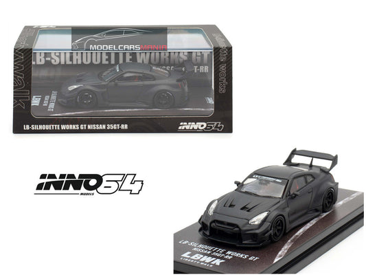 INNO64 1:64 NISSAN GT-R (R35) LBWK SUPER SILHOUETTE 35GT-RR Black Carbon Limited Edition IN64-LBWKR35-FC