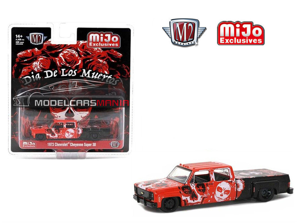 M2 Machines 1/64 Mijo Exclusive 1973 Chevrolet Cheyenne Super 30 “Dia De Los Muertos ” 2023 Limited Edition 39000-MJS01