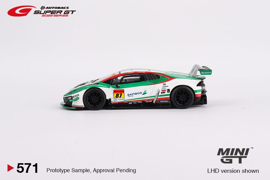 1/64 Mini GT #571 Lamborghini Huracán GT3 EVO #87 Super GT JLOC Japan Exclusive mgt00571