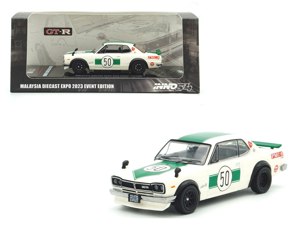 INNO64 1:64 NISSAN SKYLINE 2000 GT-R (KPGC10) White MALAYSIA DIECAST EXPO 2023 Event Edition  IN64-KPGC10-MDX23WH